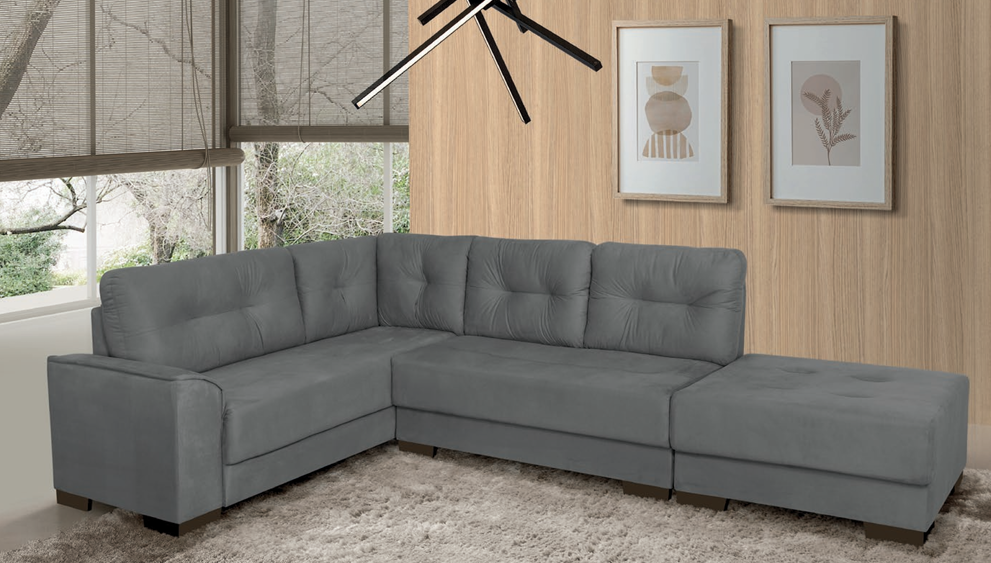 COMPRSofá CANTO COM PUFE2,05X2,85m deR$ 2.890 → R$ 1.690 